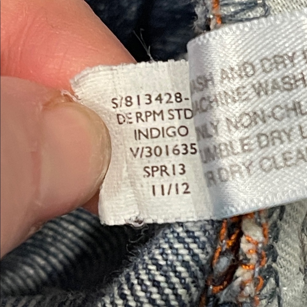 Banana Republic Men's Faded Blue Jeans Distressed Straight 31x32 2012 Y2K indigo - Picture 4 of 7